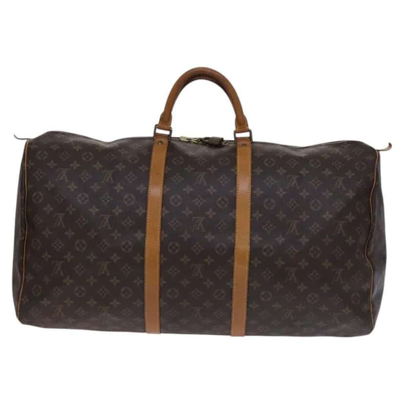 Louis Vuitton Keepall Bag Brown Canvas Fair condition - Back View