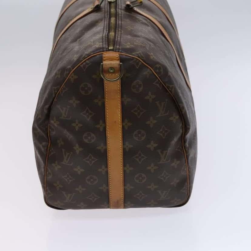 Louis Vuitton Keepall Bandouliere Bag Brown Canvas Fair condition - Model View