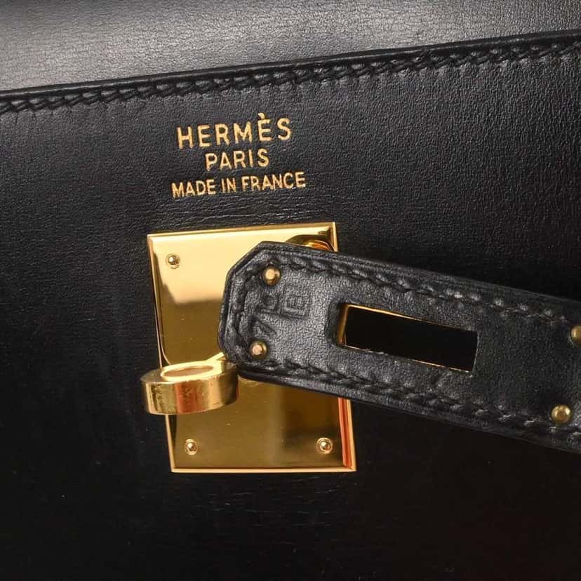 Hermès Kelly Handbag Black Lace Fair condition - Model View