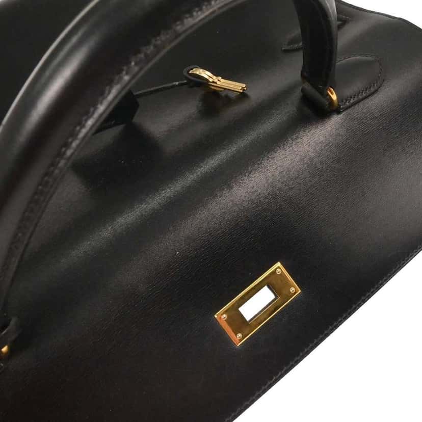 Hermès Kelly Handbag Black Lace Fair condition - Box View