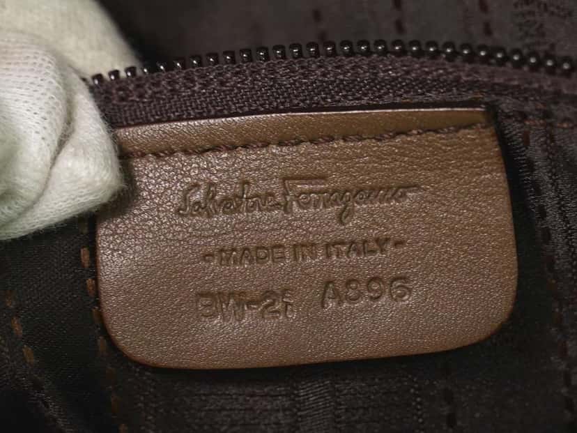 Salvatore Ferragamo Sofia Satchel Brown Leather Fair condition - Box View