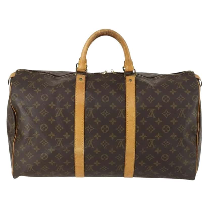 Louis Vuitton Keepall Bag Brown Canvas Good condition - Back View