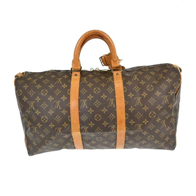 Louis Vuitton Keepall Bag Brown Canvas Fair condition - Back View