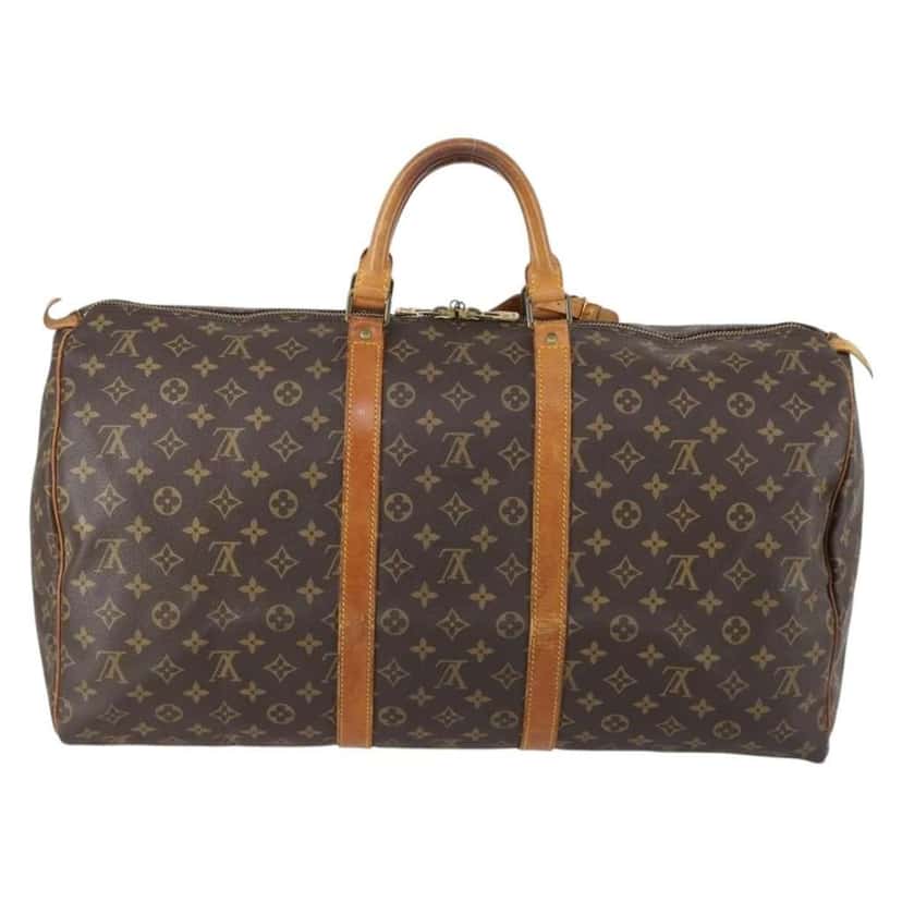 Louis Vuitton Keepall Bag Brown Canvas Fair condition - Back View