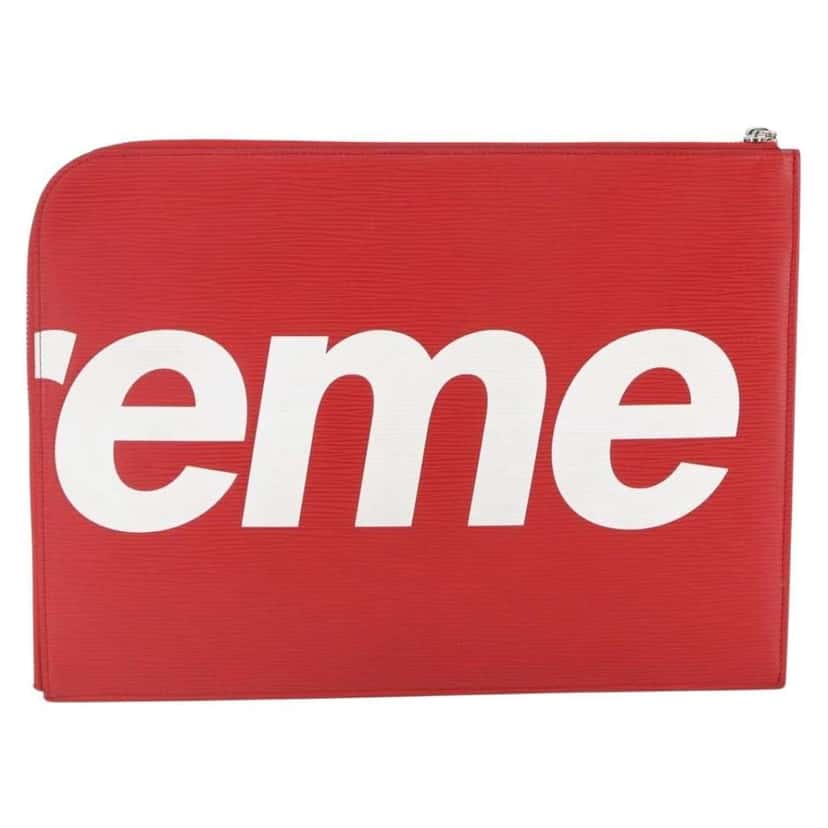 Louis Vuitton Pochette Jour Red Leather Good condition - Back View