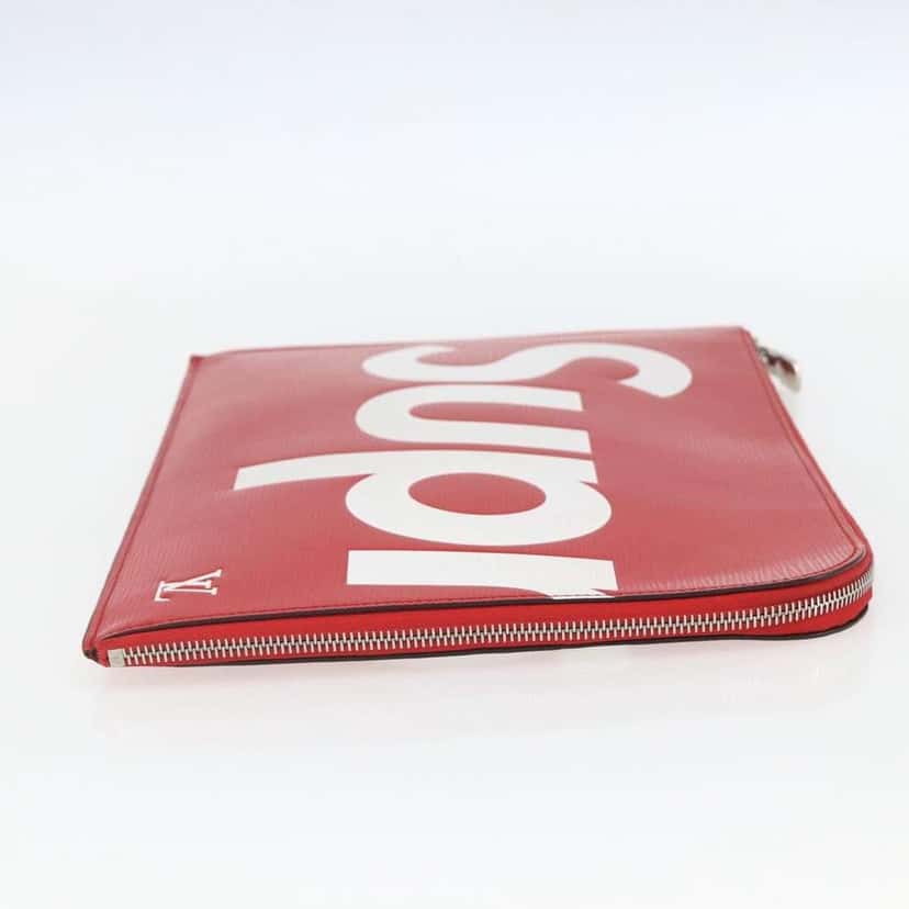 Louis Vuitton Pochette Jour Red Leather Good condition - Model View