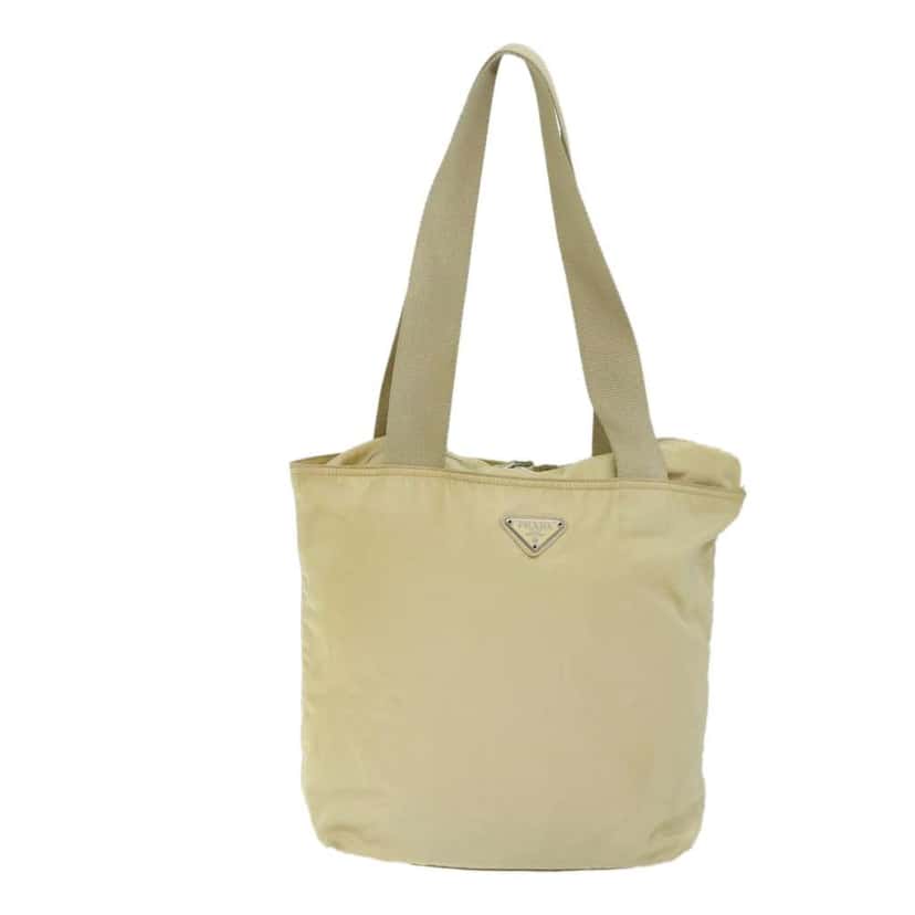 Prada Vintage Zip Tote Beige Fair condition - Front View
