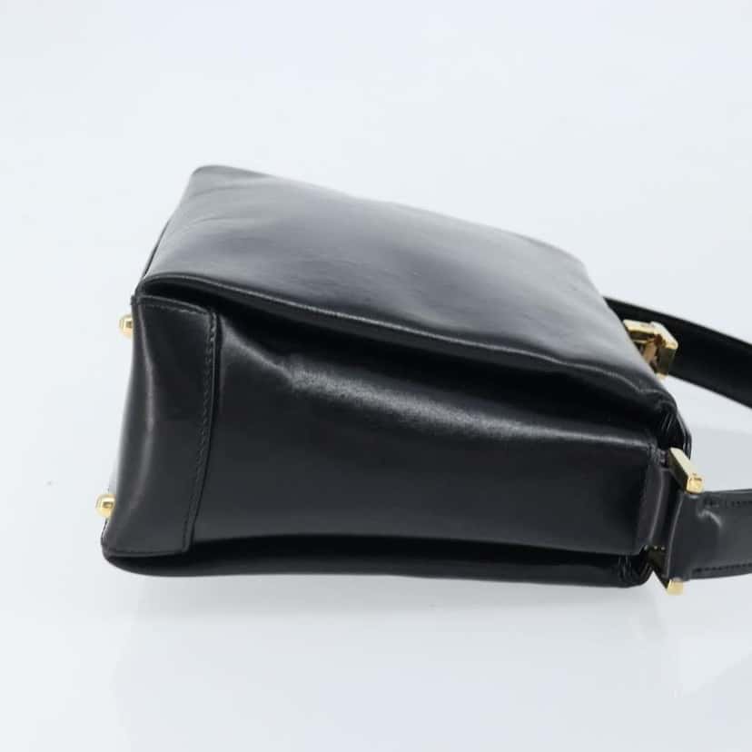 Gucci Vintage Convertible Box Crossbody Bag Black Leather Good condition - Inside View