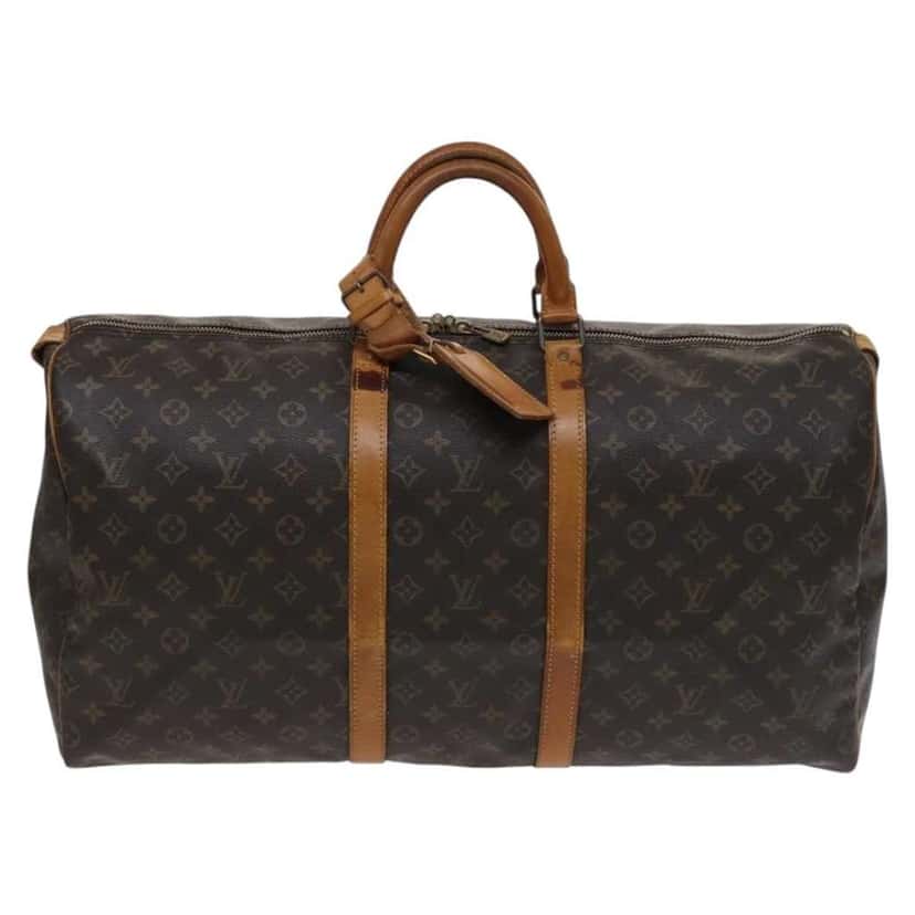 Louis Vuitton Keepall Bag Brown Canvas Fair condition - Front View
