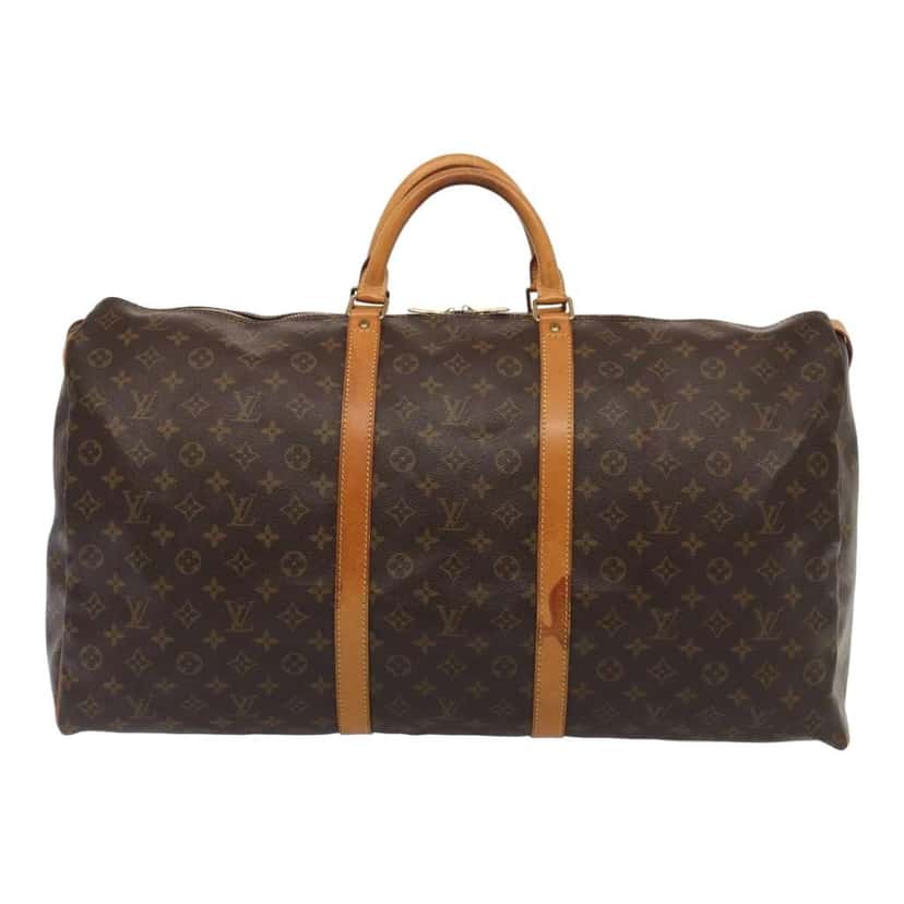 Louis Vuitton Keepall Bag Brown Canvas Fair condition - Front View