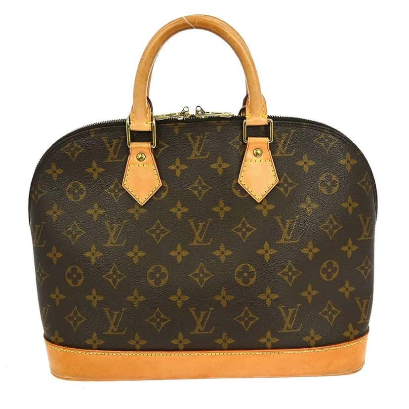 Louis Vuitton Alma Handbag Brown Canvas Good condition - Front View