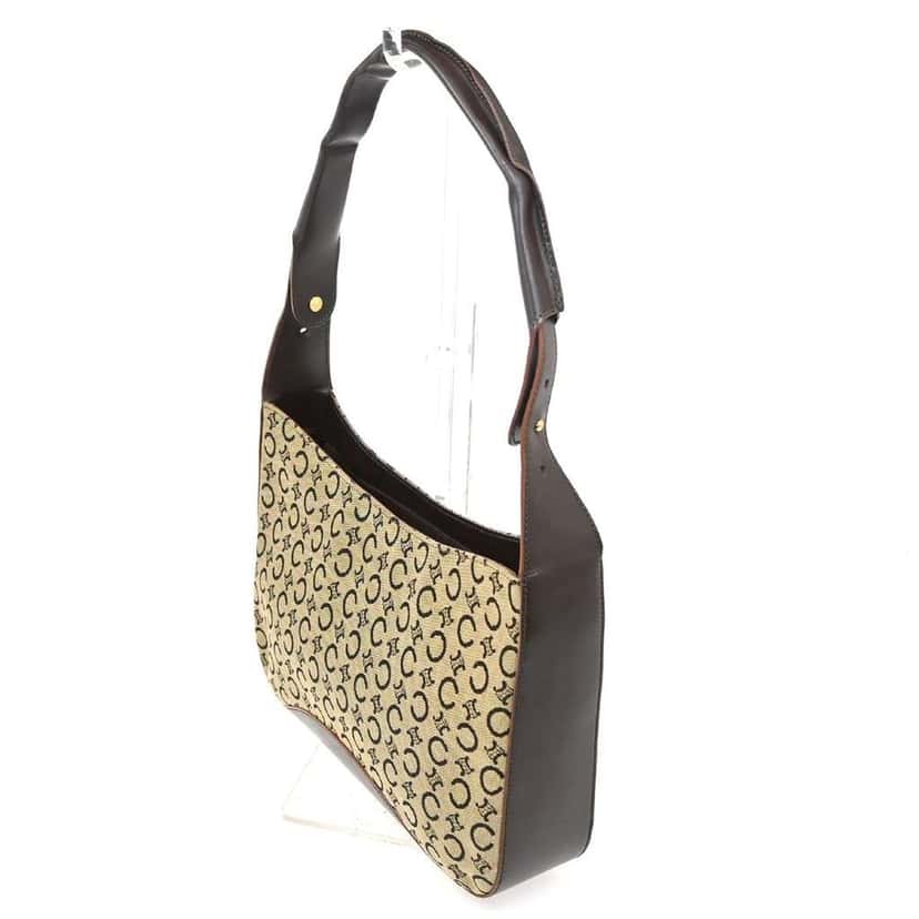 Celine Vintage Macadam Shoulder Bag Brown Canvas Good condition - Model View