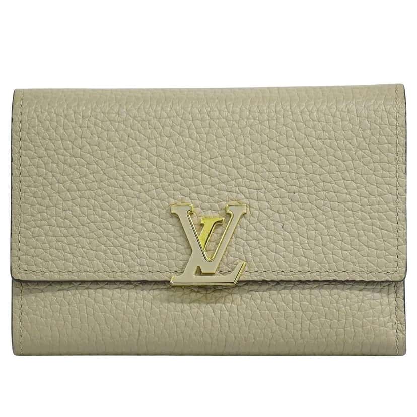 Louis Vuitton Capucines Compact wallet Beige Leather Good condition - Front View
