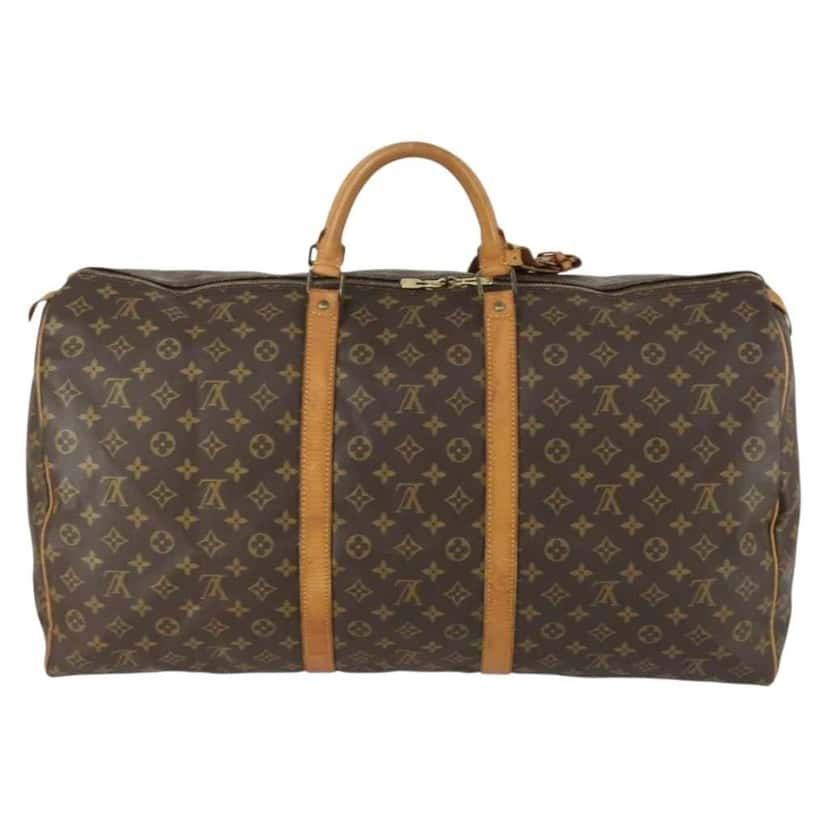 Louis Vuitton Keepall Bag Brown Canvas Fair condition - Back View