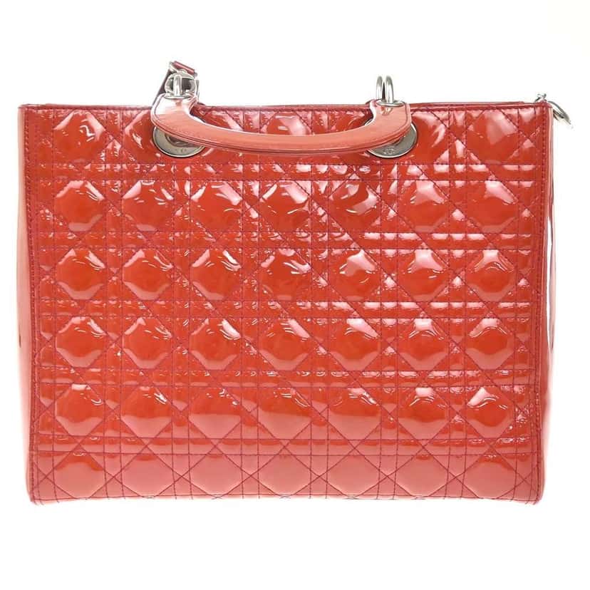 Christian Dior Vintage Lady Dior Bag Red Good condition - Back View