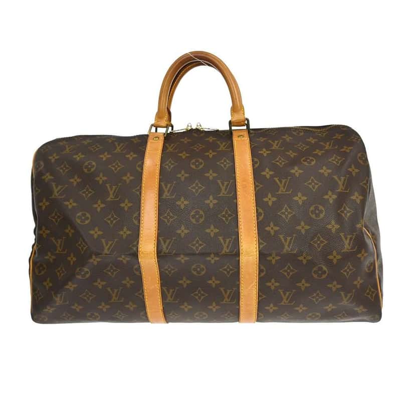 Louis Vuitton Keepall Bag Brown Canvas Good condition - Front View