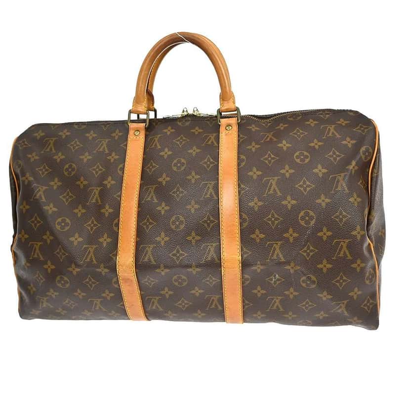 Louis Vuitton Keepall Bag Brown Canvas Good condition - Back View