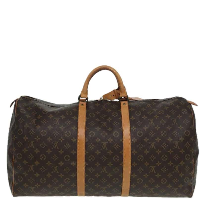 Louis Vuitton Keepall Bag Brown Canvas Fair condition - Back View
