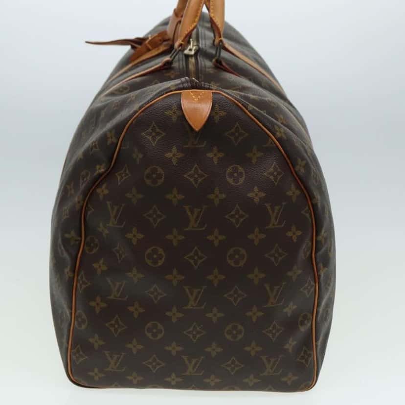 Louis Vuitton Keepall Bag Brown Canvas Fair condition - Model View