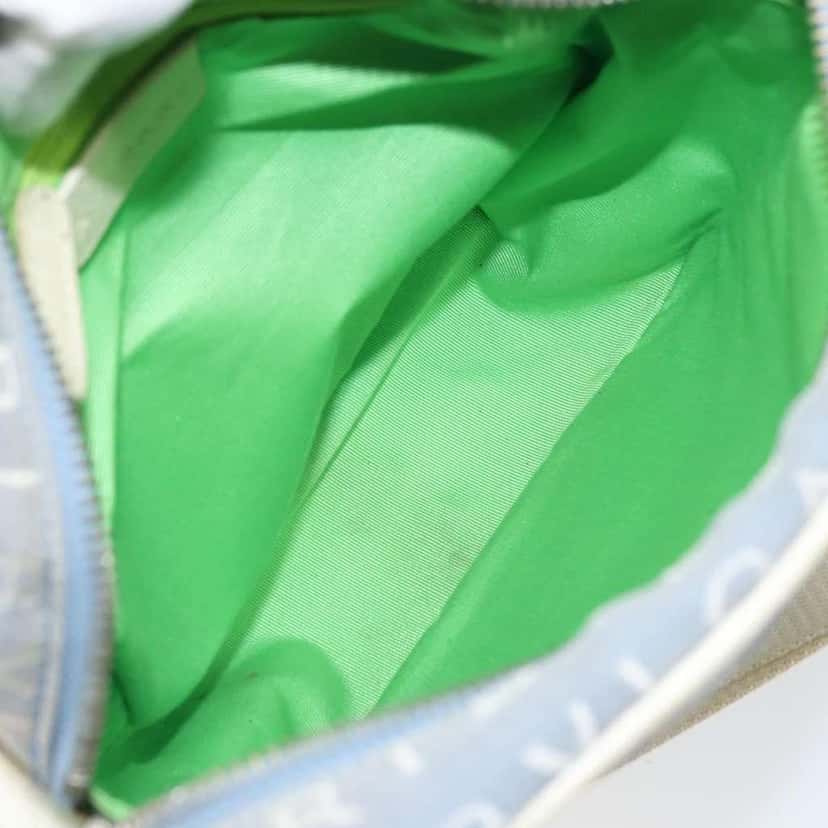 Bvlgari Logomania Shoulder Bag Blue Canvas Good condition - Box View