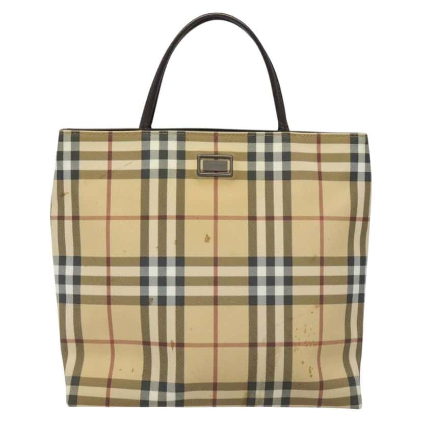 Burberry Nova Check Handbag Beige Canvas Fair condition - Front View