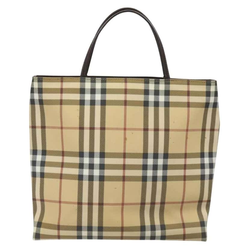 Burberry Nova Check Handbag Beige Canvas Fair condition - Back View