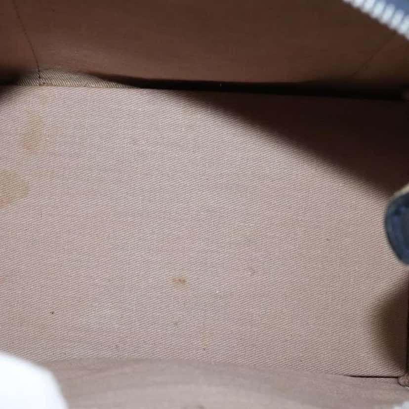 Christian Dior Vintage Zip Shoulder Bag Navy Canvas Good condition - Box View