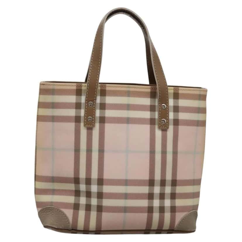Burberry Nova Check Handbag Pink Canvas Fair condition - Front View