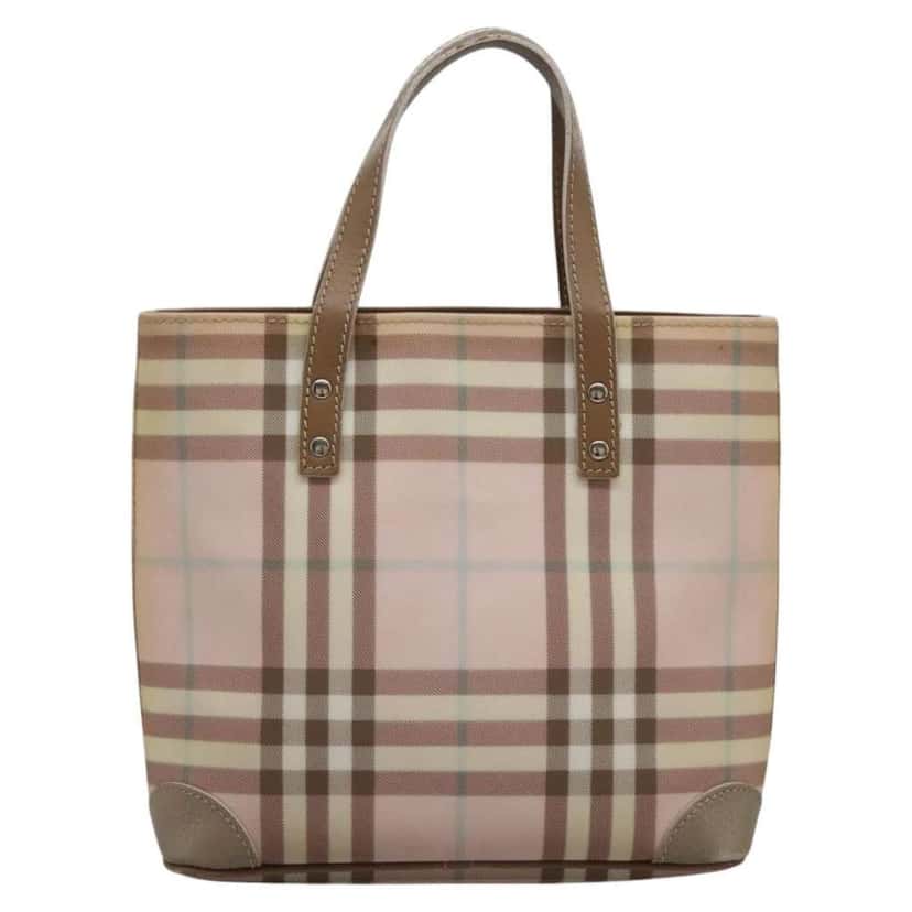 Burberry Nova Check Handbag Pink Canvas Fair condition - Back View
