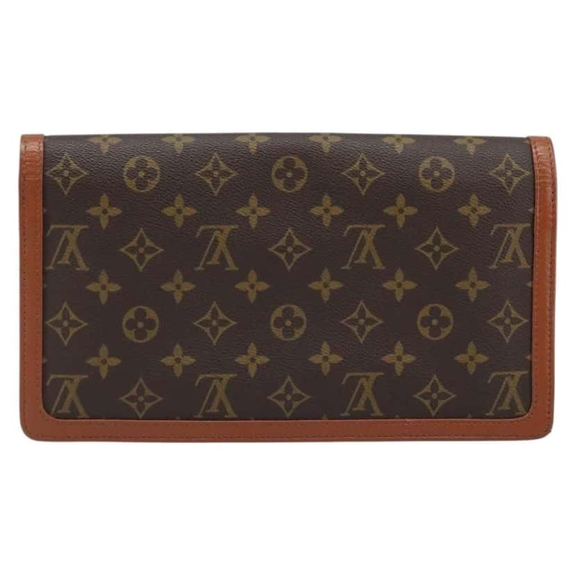Louis Vuitton Dame Pochette Brown Canvas Fair condition - Back View