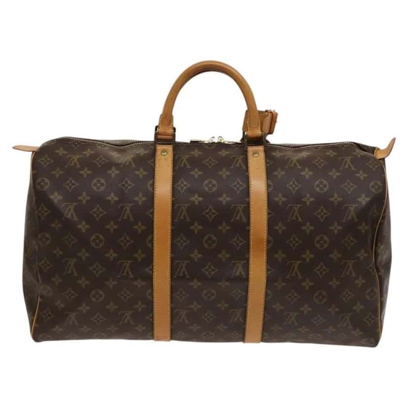 Louis Vuitton Keepall Bag Brown Canvas Fair condition - Back View