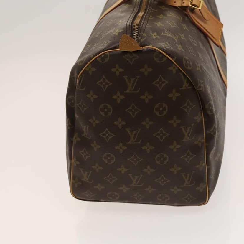 Louis Vuitton Keepall Bag Brown Canvas Fair condition - Model View
