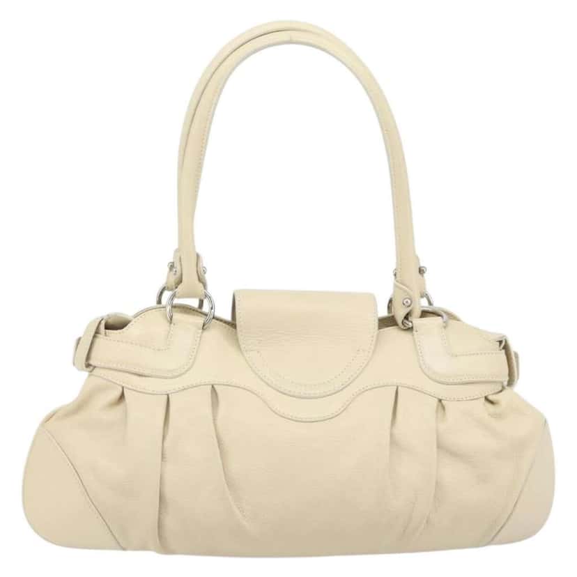 Salvatore Ferragamo Marisa Crossbody White Leather Good condition - Back View