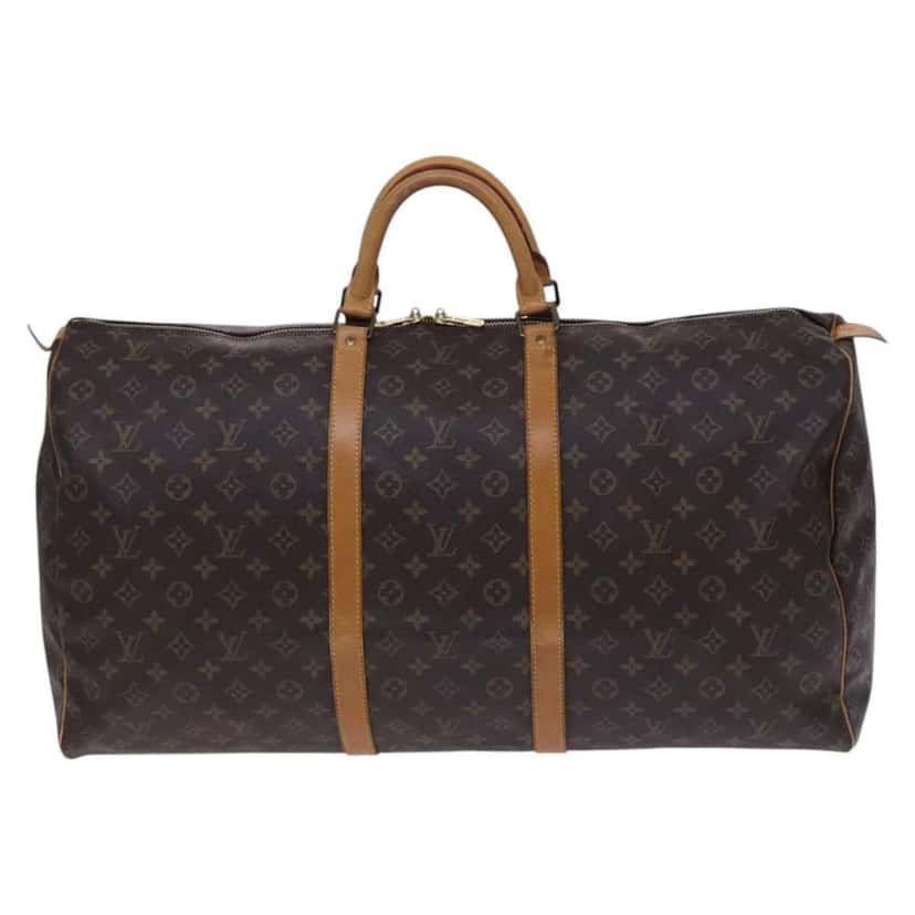 Louis Vuitton Keepall Bag Brown Canvas Good condition - Front View