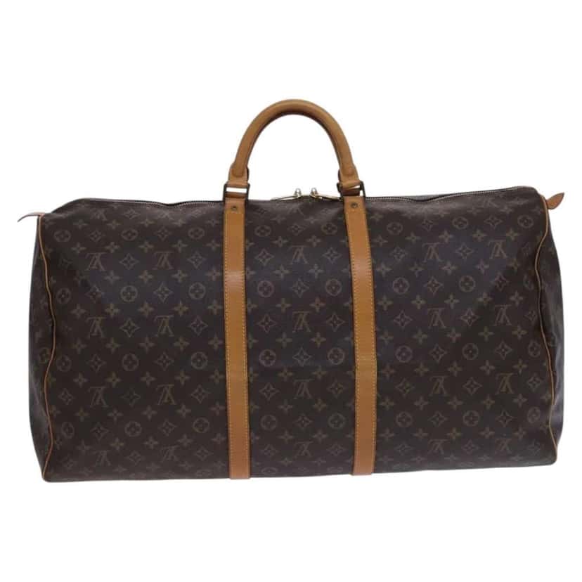 Louis Vuitton Keepall Bag Brown Canvas Good condition - Back View