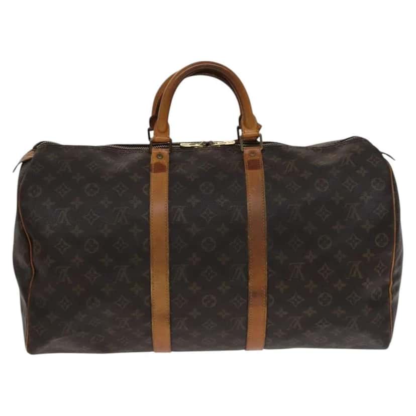 Louis Vuitton Keepall Bag Brown Canvas Fair condition - Back View