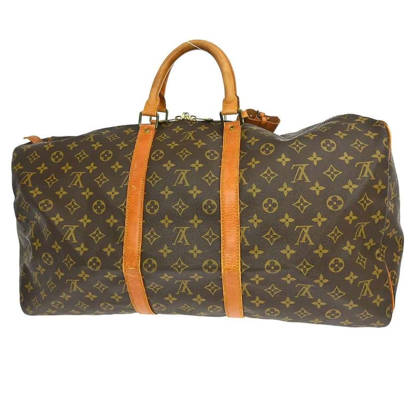 Louis Vuitton Keepall Bag Brown Canvas Fair condition - Back View