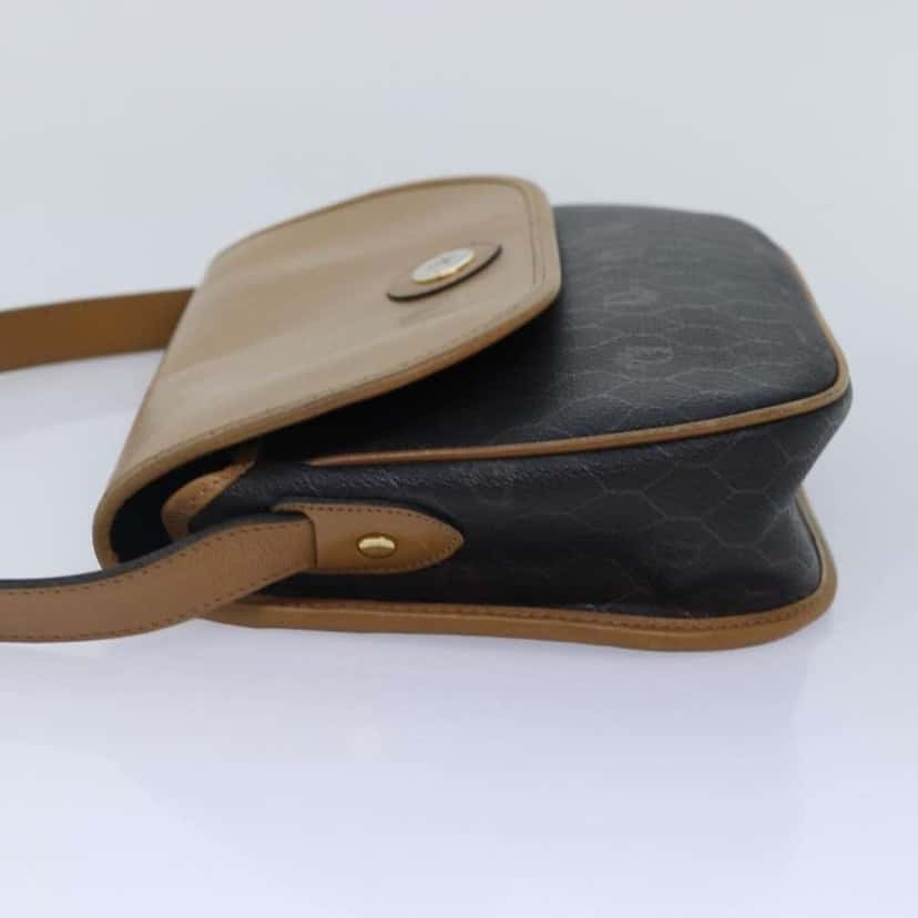 Christian Dior Vintage Honeycomb Shoulder Bag Black Canvas Good condition - Inside View