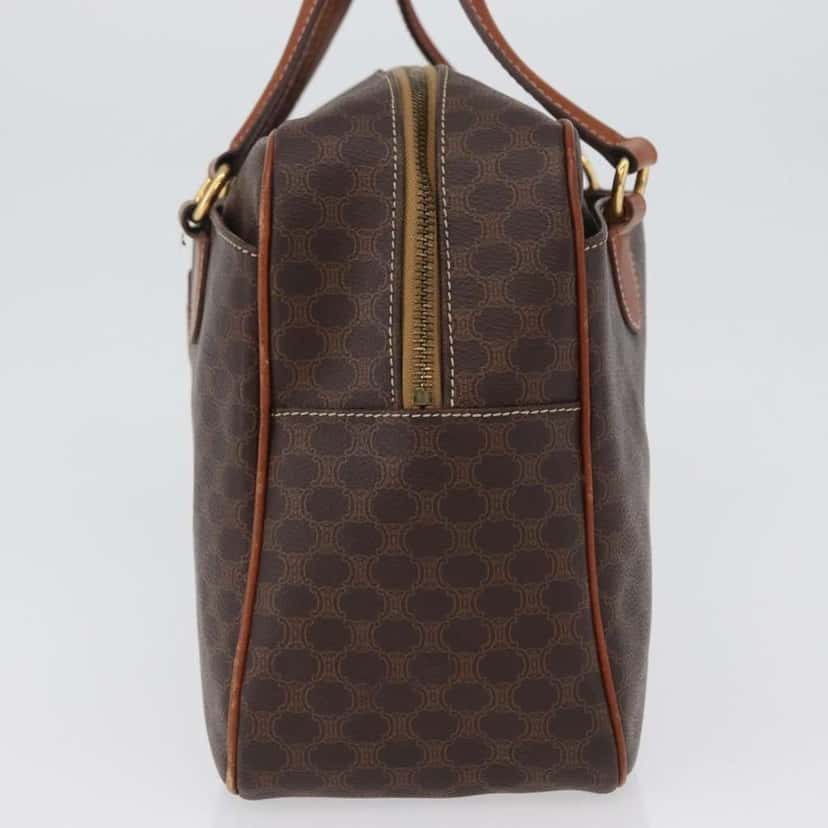 Celine Vintage Macadam Handbag Brown Canvas Good condition - Inside View