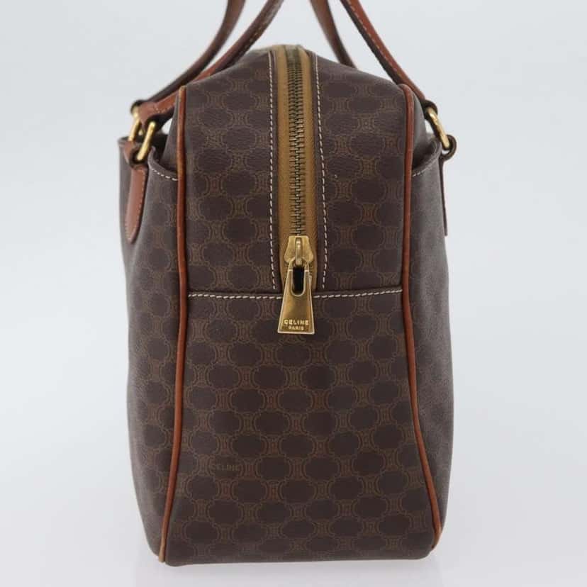 Celine Vintage Macadam Handbag Brown Canvas Good condition - Model View