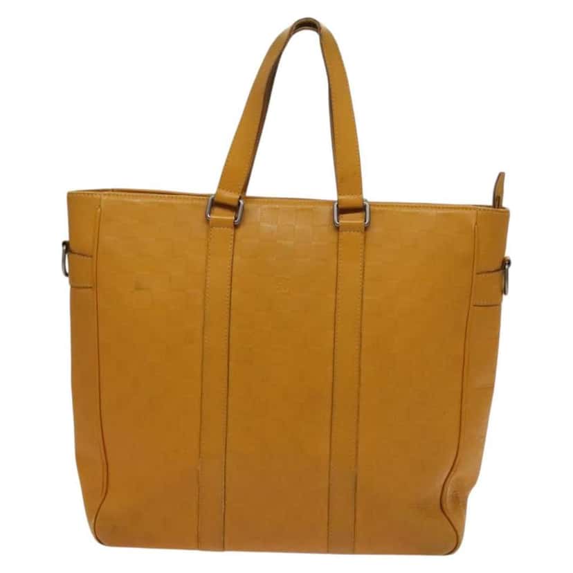 Louis Vuitton Tadao Handbag Yellow Leather Fair condition - Front View