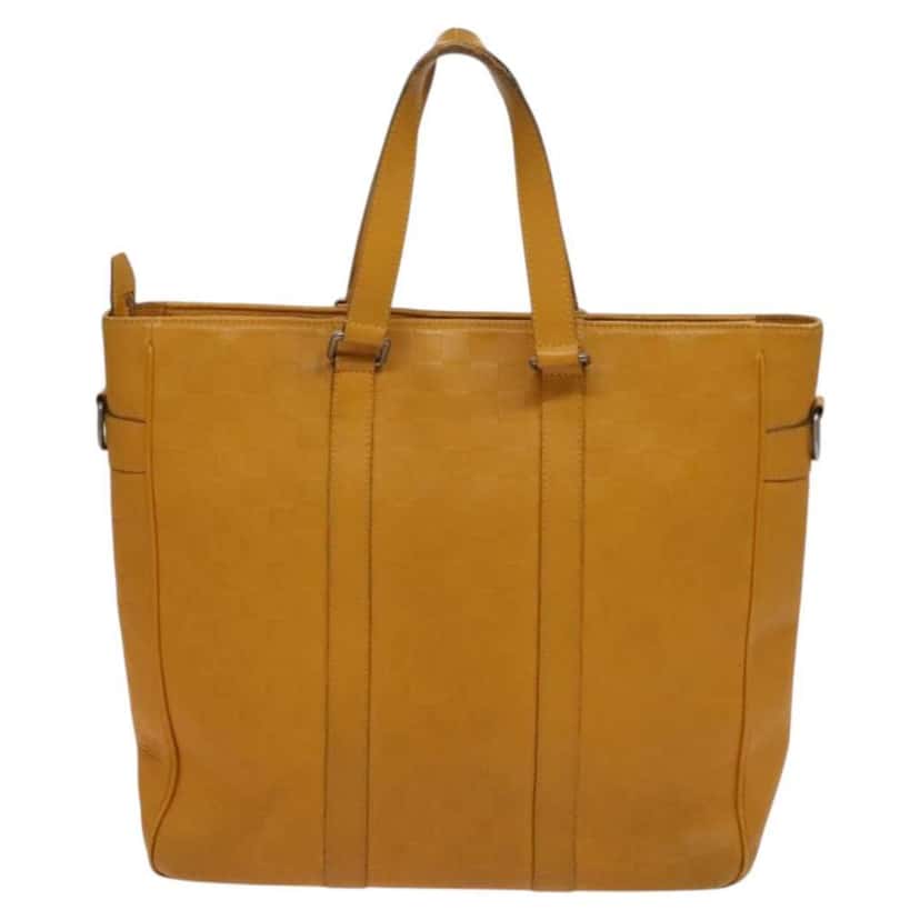 Louis Vuitton Tadao Handbag Yellow Leather Fair condition - Back View