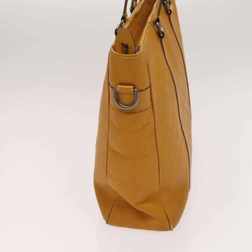 Louis Vuitton Tadao Handbag Yellow Leather Fair condition - Inside View