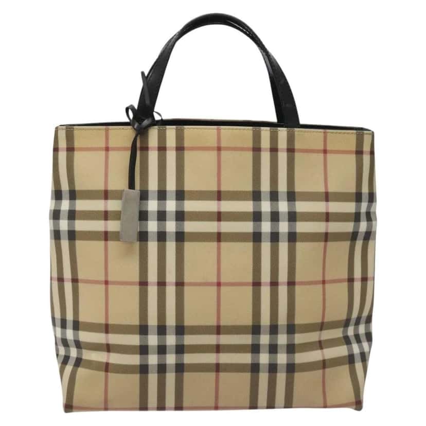 Burberry Nova Check Handbag Beige Canvas Good condition - Front View