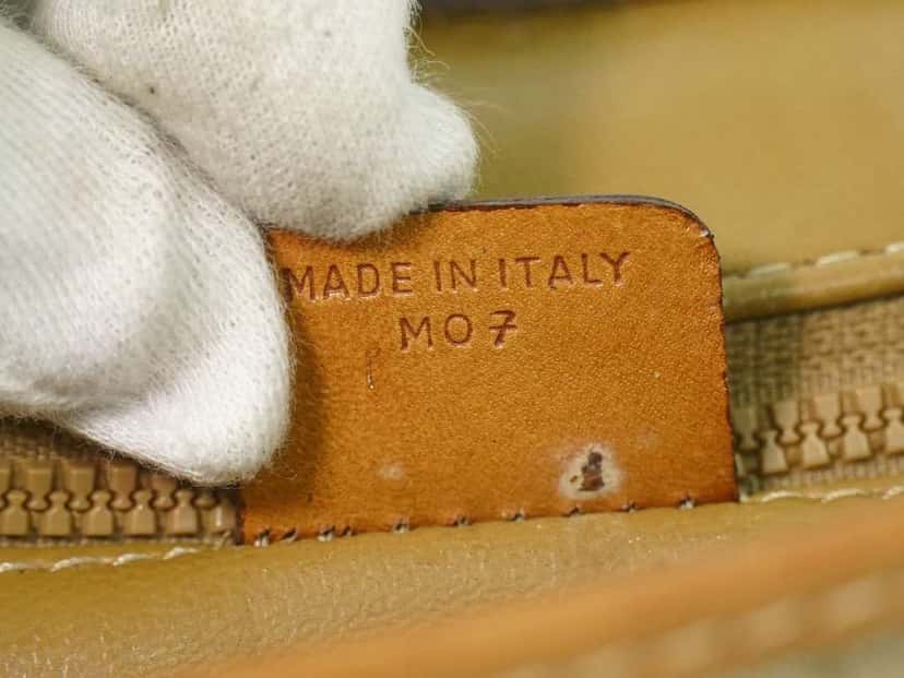 Celine Vintage Macadam Shoulder Bag Beige Canvas Good condition - Box View