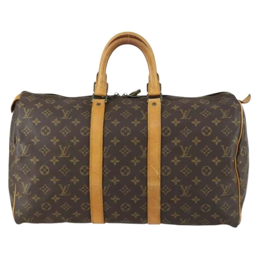 Louis Vuitton Keepall Bag Brown Canvas Good condition - Front View