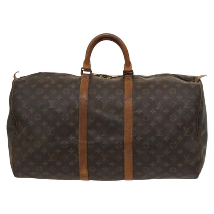 Louis Vuitton Keepall Bag Brown Canvas Fair condition - Front View
