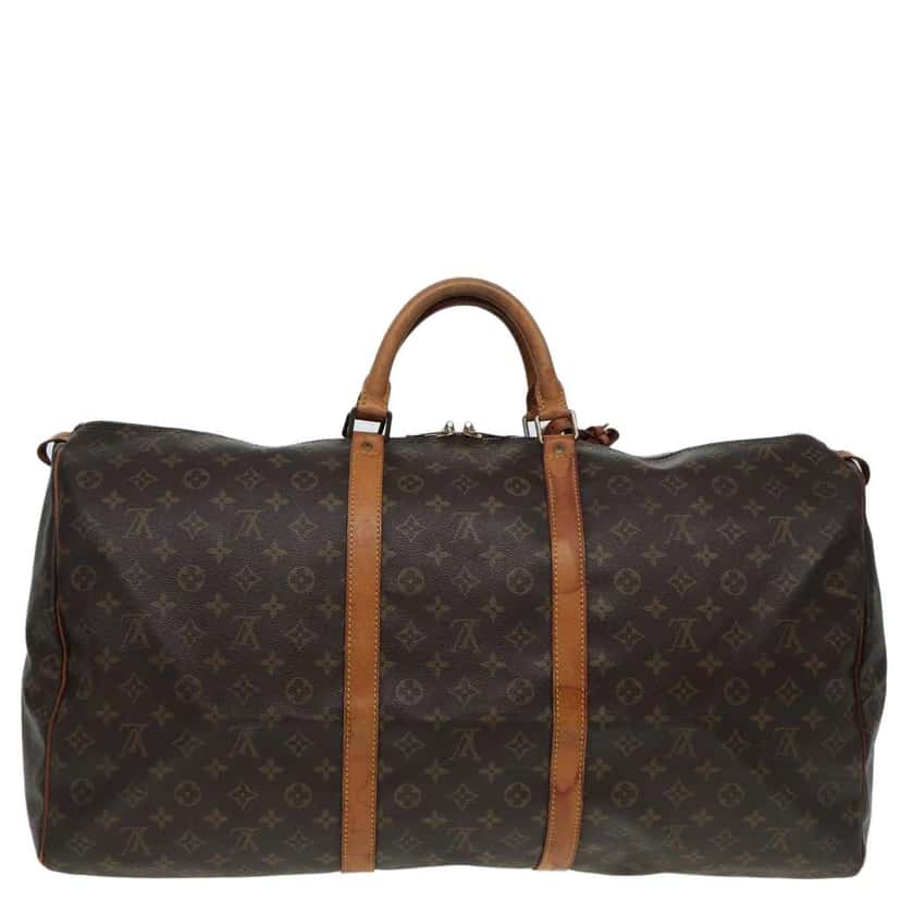 Louis Vuitton Keepall Bag Brown Canvas Fair condition - Back View