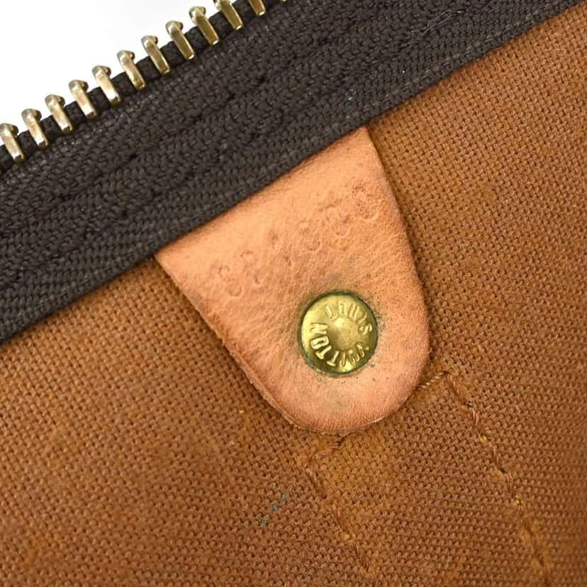 Louis Vuitton Keepall Bandouliere Bag Brown Canvas Fair condition - Model View