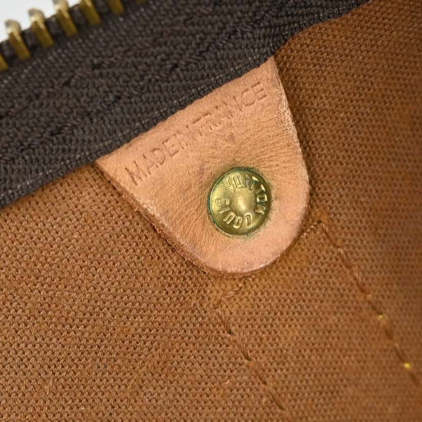 Louis Vuitton Keepall Bandouliere Bag Brown Canvas Fair condition - Box View